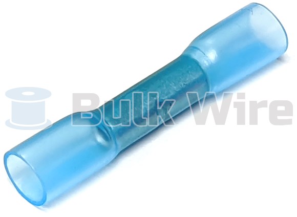 Picture of Heat Shrink Adhesive Butt Splice Connector, Blue, 16-14 Gauge