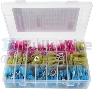 Picture of Heat Shrink Wire Terminal Connector Kit, 270 Piece Assortment of Waterproof Electrical Crimp Connectors