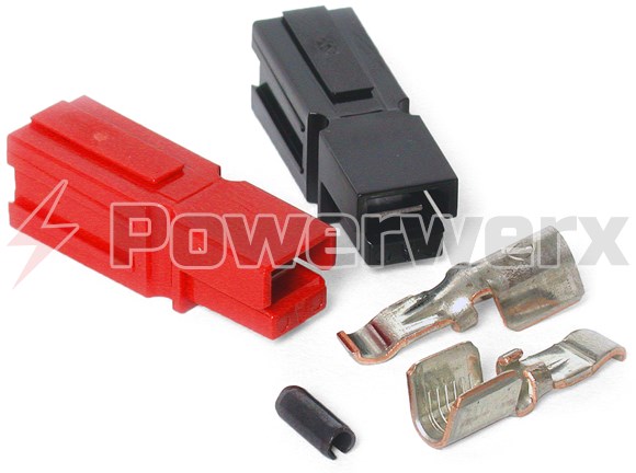 Picture of 45 Amp Unassembled Red/Black Anderson Powerpole Connectors