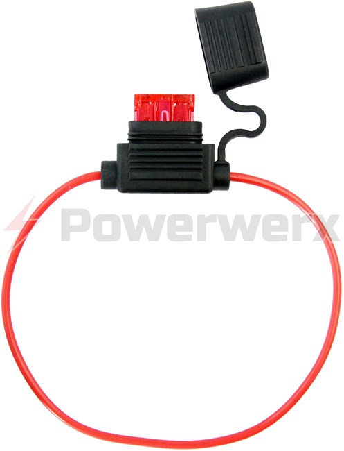 Picture of ATC/ATO Inline Fuse Holder (Gauge: 18, Color: Red)