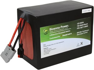 Picture of Bioenno BLF-1260A 12V, 60Ah Lithium Iron Phosphate (LiFePO4) Battery, PVC