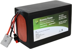 Picture of Bioenno BLF-1270A 12V, 70Ah Lithium Iron Phosphate (LiFePO4) Battery, PVC