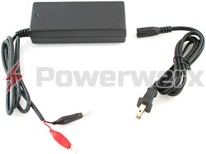 Picture of Bioenno Power BPC-1504CLIP 14.6V, 4A, AC-to-DC Charger with Alligator Clips for 12V LiFePO4 Batteries