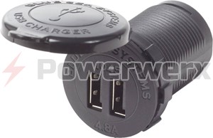 Picture of Blue Sea 1045 Fast Charge Dual USB Charger Socket Mount