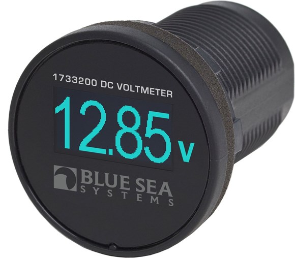 Picture of Blue Sea 1733200 Mini OLED Panel DC Voltmeter Blue