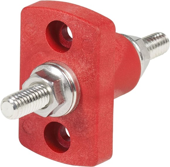 Picture of Blue Sea 2202-BSS Terminal Feed Through Connector – 5/16" – 18 Studs (Red Color)