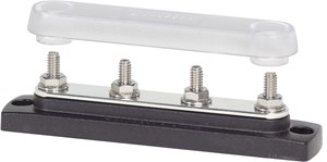 Picture of Blue Sea 2307 Common 150A BusBar - Four 1/4"-20 Studs with Cover