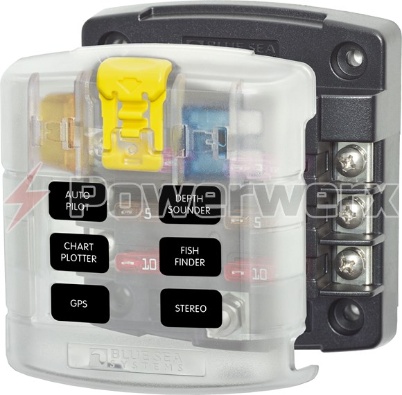 Picture of Blue Sea 5028 6 Circuit Blade Fuse Block with Cover