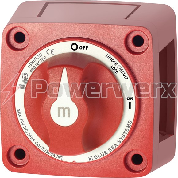 Picture of Blue Sea 6006 m-Series Mini Battery Switch Single Circuit On Off Red