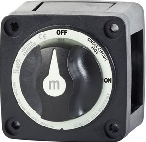 Picture of Blue Sea 6006200 m-Series Mini Battery Switch Single Circuit On Off Black