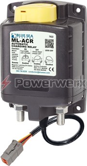 Picture of Blue Sea 7622100B ML-ACR Automatic Charging Relay for Auxiliary Batteries with Deutsch DTM Connector 12V/500 Amps