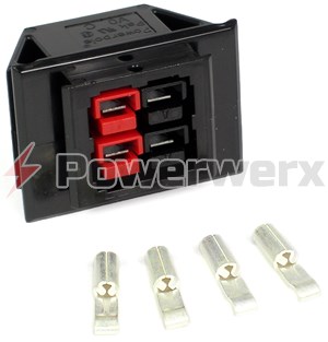 Picture of Chassis Mount for 2 Powerpole Connectors Sets (4 conductors)