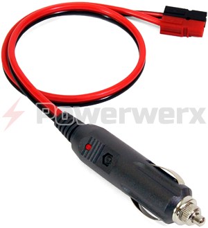 Picture of Cigarette Lighter Plug to Powerpole Connector 18 in. Adapter Cable