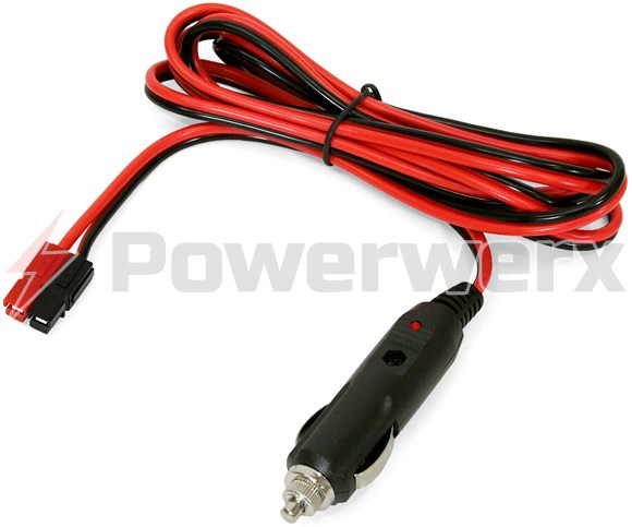 Picture of Cigarette Lighter Plug to Powerpole Connector 6 ft. Adapter Cable