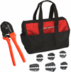 Picture of CrimpBag, the best Powerpole crimping tool and accessory die sets in a custom nylon gear bag