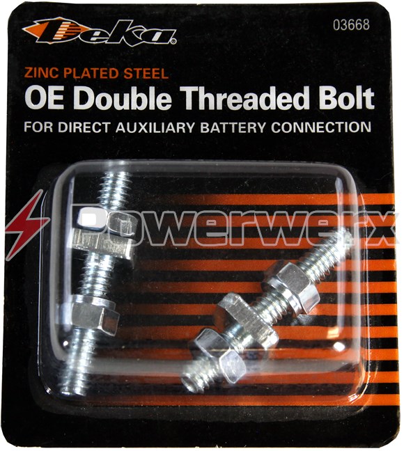 Picture of East Penn / Deka 03668 OE Double Threaded Bolt For Direct Auxiliary Battery Connection