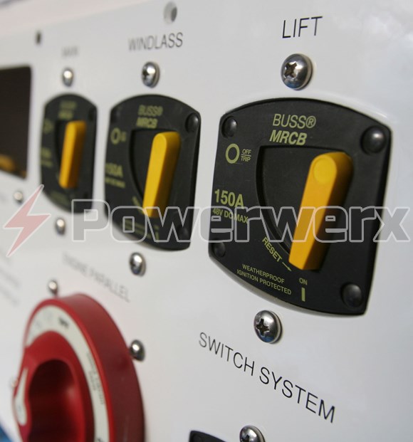 Eaton Bussmann 187P Series Marine Rated Panel Mount Circuit Breaker up