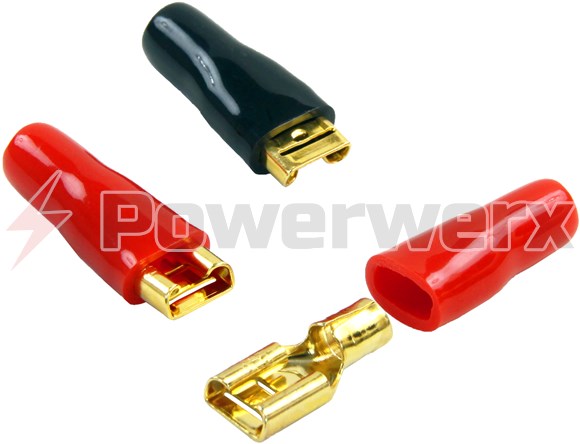 Picture of Gold 12 GA 1/4" Female Disconnect Terminal, Red