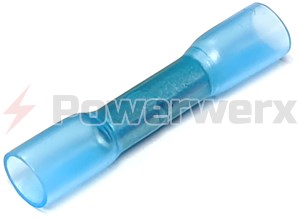 Picture of Heat Shrink Adhesive Butt Splice Connector, Blue, 16-14 Gauge