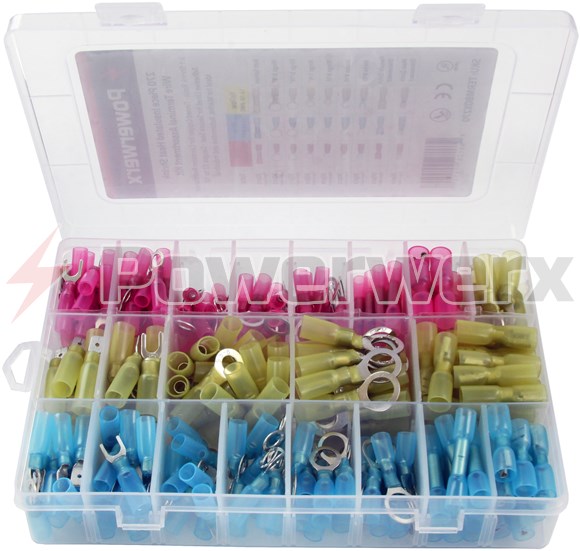XLBH Pneumatic Accessories 100PCS Seal Heat Shrink Bullet Female Male Wire Connectors Waterproof Crimp Butt Terminals Kit 10-22AWG Waterproof Seal