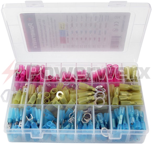 Picture of Heat Shrink Wire Terminal Connector Kit, 270 Piece Assortment of Waterproof Electrical Crimp Connectors