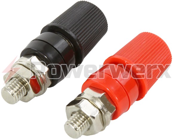 Picture of Heavy Duty Binding Post Red/Black Pair for 5/16" Ring Terminals