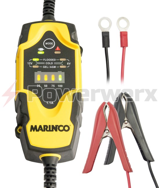 Marinco 27101 Charge Pro Portable Battery Charger 1.1 Amp 6V/12V Powerwerx