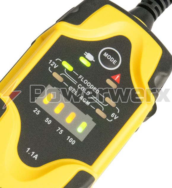 Marinco 27101 Charge Pro Portable Battery Charger 1.1 Amp 6V/12V Powerwerx