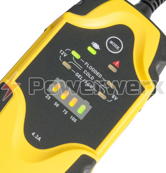 Marinco 27104 Charge Pro Portable Battery Charger 4.3 Amp 6V/12V Powerwerx