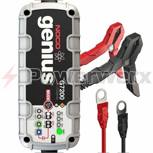 onderbreken supermarkt Alarmerend NOCO Genius G7200 12V/24V 7.2 Amp Smart Battery Charger and Maintainer |  Powerwerx