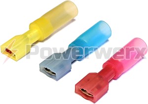 Picture of Nylon Quick Disconnect Terminals with Adhesive Heat Shrink, 0.25"