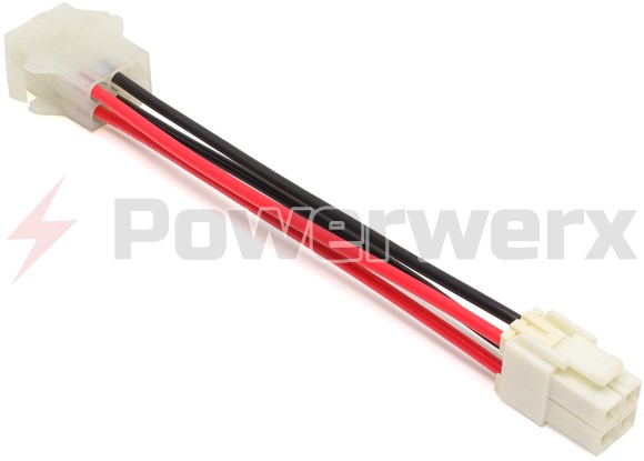 Picture of OEM Molex type 6 pin female socket (HFSOC) to New style HF 4 pin connector (HF4)