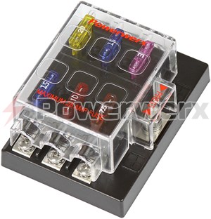 Picture of Powerwerx 6 Circuit ATC/ATO Blade Fuse Block with Cover