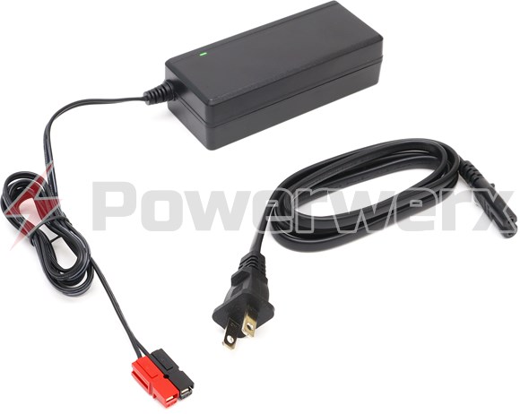 Picture of Powerwerx CRG-14.6-4A 14.6V, 4A, AC-to-DC Charger with Anderson Powerpole Connector for 12V LiFePO4 Batteries