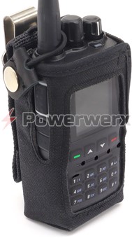 Picture of Powerwerx CSC-168 Heavy Duty Nylon Windowed Radio Case with Stainless Belt Clip for Anytone AT-D186UV