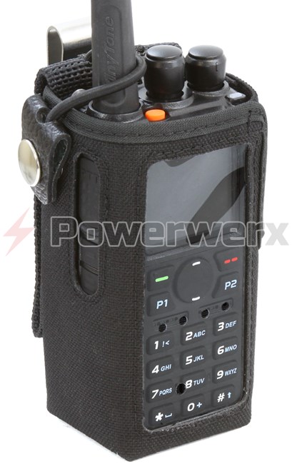 Picture of Powerwerx CSC-868 Heavy Duty Nylon Windowed Radio Case with Stainless Belt Clip for Anytone AT-D878UV & AT-D868UV