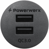 Picture of Powerwerx Panel Mount Dual USB QC3.0 Device Charger for 12/24V Systems