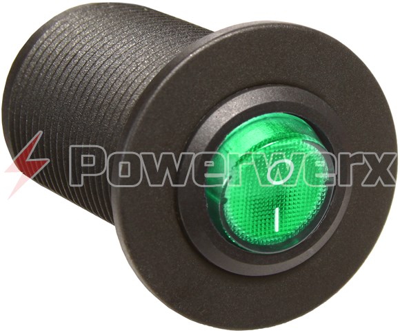 Picture of Powerwerx Panel Mount Green Switch for 12V Systems