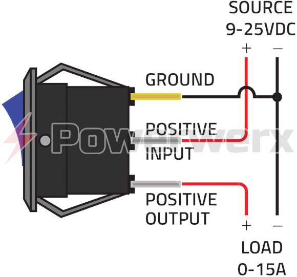 Powerwerx Panel Mount Red Switch for 12V Systems | Powerwerx