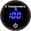 Picture of Powerwerx PanelDome-Blue LED Volt Meter, Battery Percentage Display, Waterproof, On/Off switch, 12/24V System