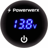 Picture of Powerwerx PanelDome-Blue LED Volt Meter, Battery Percentage Display, Waterproof, On/Off switch, 12/24V System