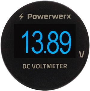 Picture of Powerwerx PanelOLED-DCV  Mini OLED Panel DC Voltmeter Blue