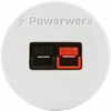 Picture of Powerwerx PanelPole1-White, Panel Mount Housing for a Single Powerpole Connector with a Weather Tight Cover in White