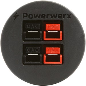 Picture of Powerwerx PanelPole2, Panel Mount Housing for Two Powerpole Connectors with a Weather Tight Cover