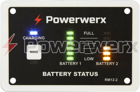 Picture of Powerwerx RM12-2 Single/Dual Bank Battery Monitor for Battery Chargers