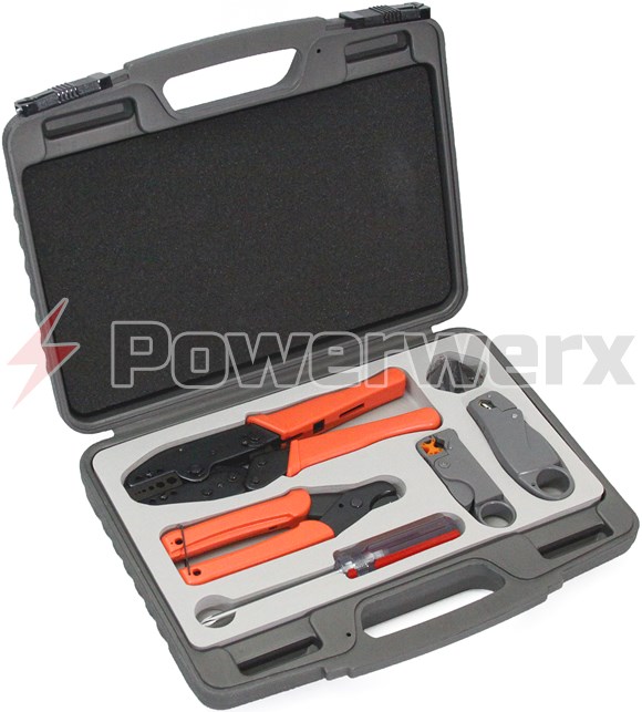 ATT 734/5 DS3/4 RG178 179 LMR-600,400,300,240,195 Coax RF Cable Crimper Tool Kit 