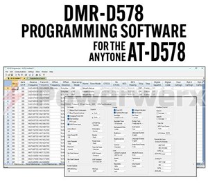 Picture of RT Systems DMR-D578 Programming Software only for the Anytone AT-D578 radio