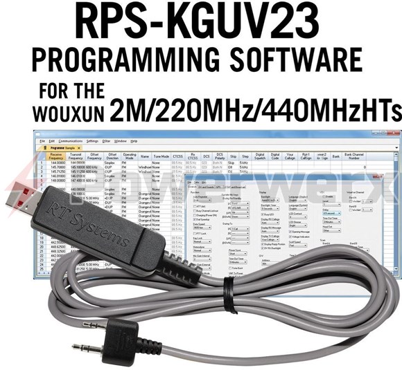 Picture of RT Systems RPS-KGUV23-USB Advanced Radio Programming Software and USB Cable Kit for Wouxun Radio KG-UV3D and KG-UV2D