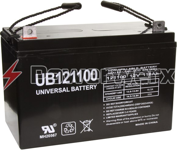 Picture of UPG UB121100 D5751 Group 30H 12V 110Ah L3 Terminal Sealed Lead Acid (SLA) Battery