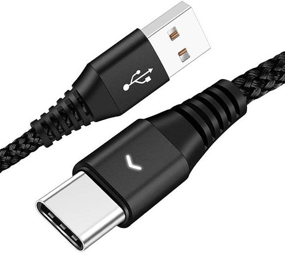 Picture of USB A to USB C Fast Charging Cable with LED Indicator Light
